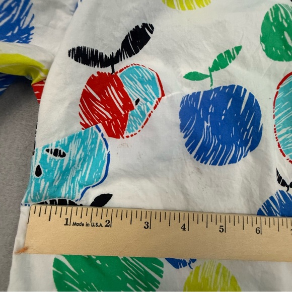 Talbots Shirt Women's Medium Long Sleeve Button Down Apple Print Top - Picture 9 of 12